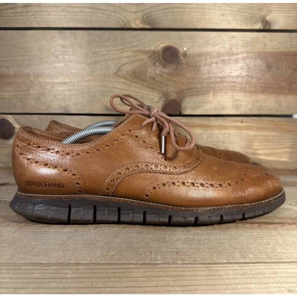 Mens Size 11.5M - Cole Haan ZeroGrand Wingtip Oxfords Brown Low Top Shoes C29411